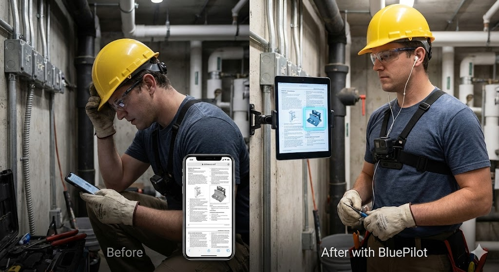 Before and after using BluePilot